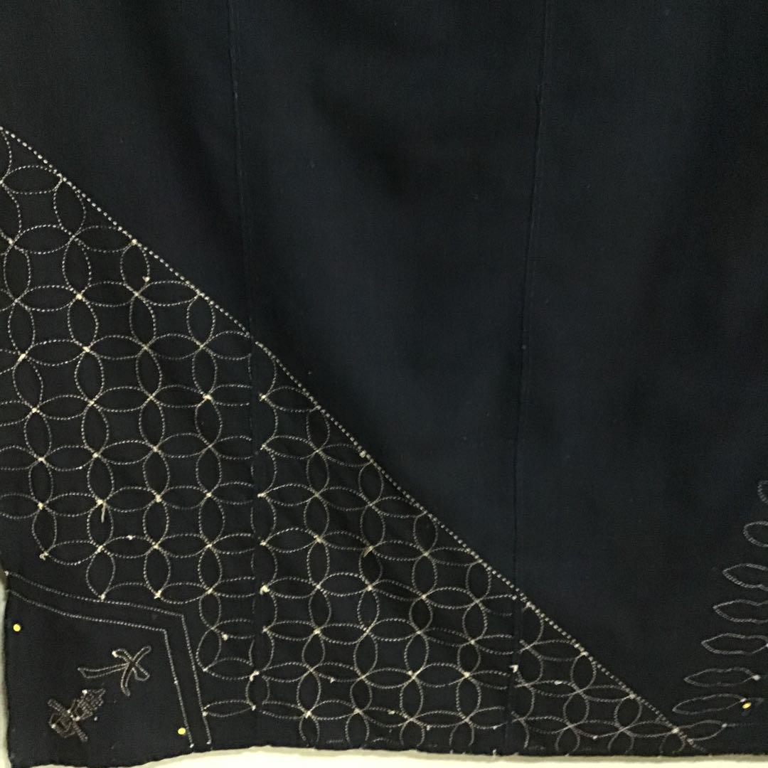 古布藍染め刺し子布地５巾難あり、２７