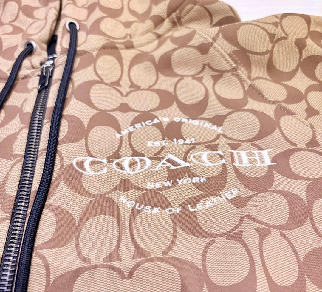 【未使用品】COACH シグネチャー ジップ フーディー M パーカー