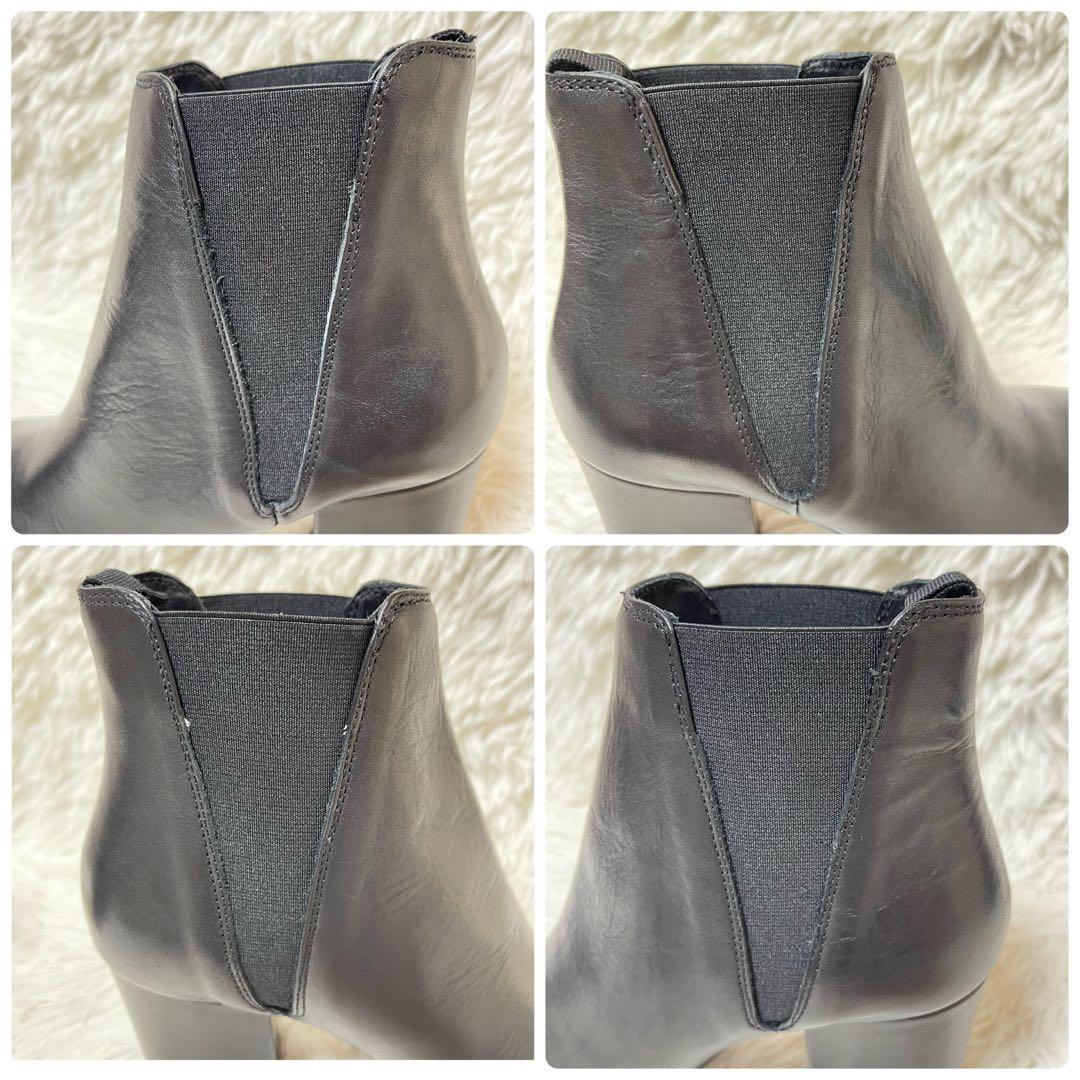 未使用 FABIO RUSCONI 本革 サイドゴアブーツ ラウンドトゥ