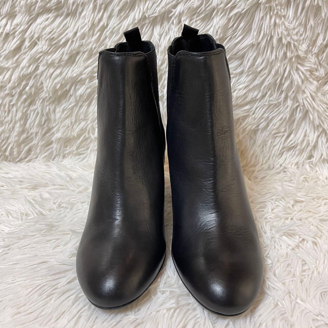 未使用 FABIO RUSCONI 本革 サイドゴアブーツ ラウンドトゥ