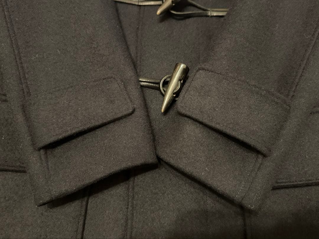 美品 08sircus カシミヤ混 大人 上質 ロングコート 牛革トグル黒 紺