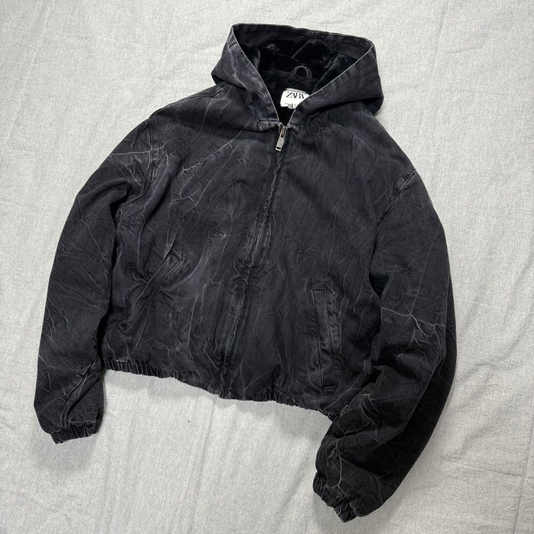 ななさ 様 ZARA コントラストデニム アクティブジャケット M 短丈