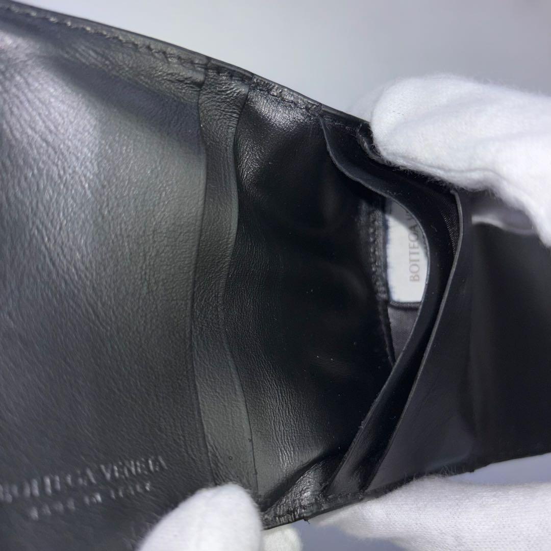 【正規品✨】BOTTEGA VENETA 三つ折り財布 ブラック