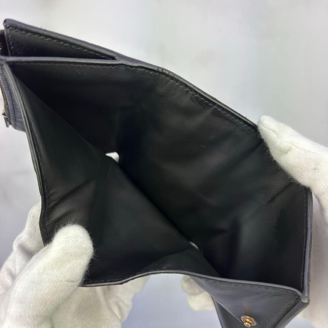 【正規品✨】BOTTEGA VENETA 三つ折り財布 ブラック