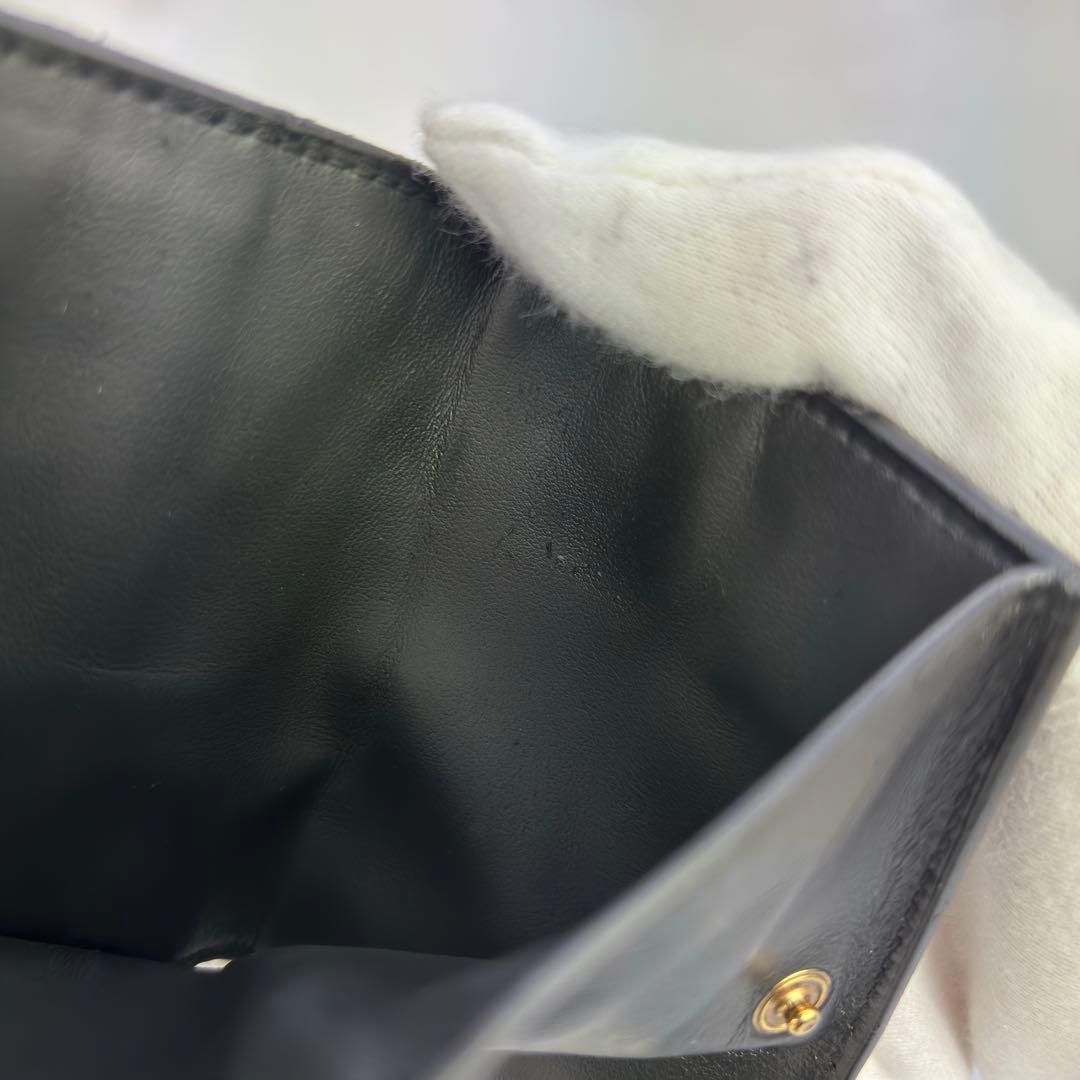 【正規品✨】BOTTEGA VENETA 三つ折り財布 ブラック