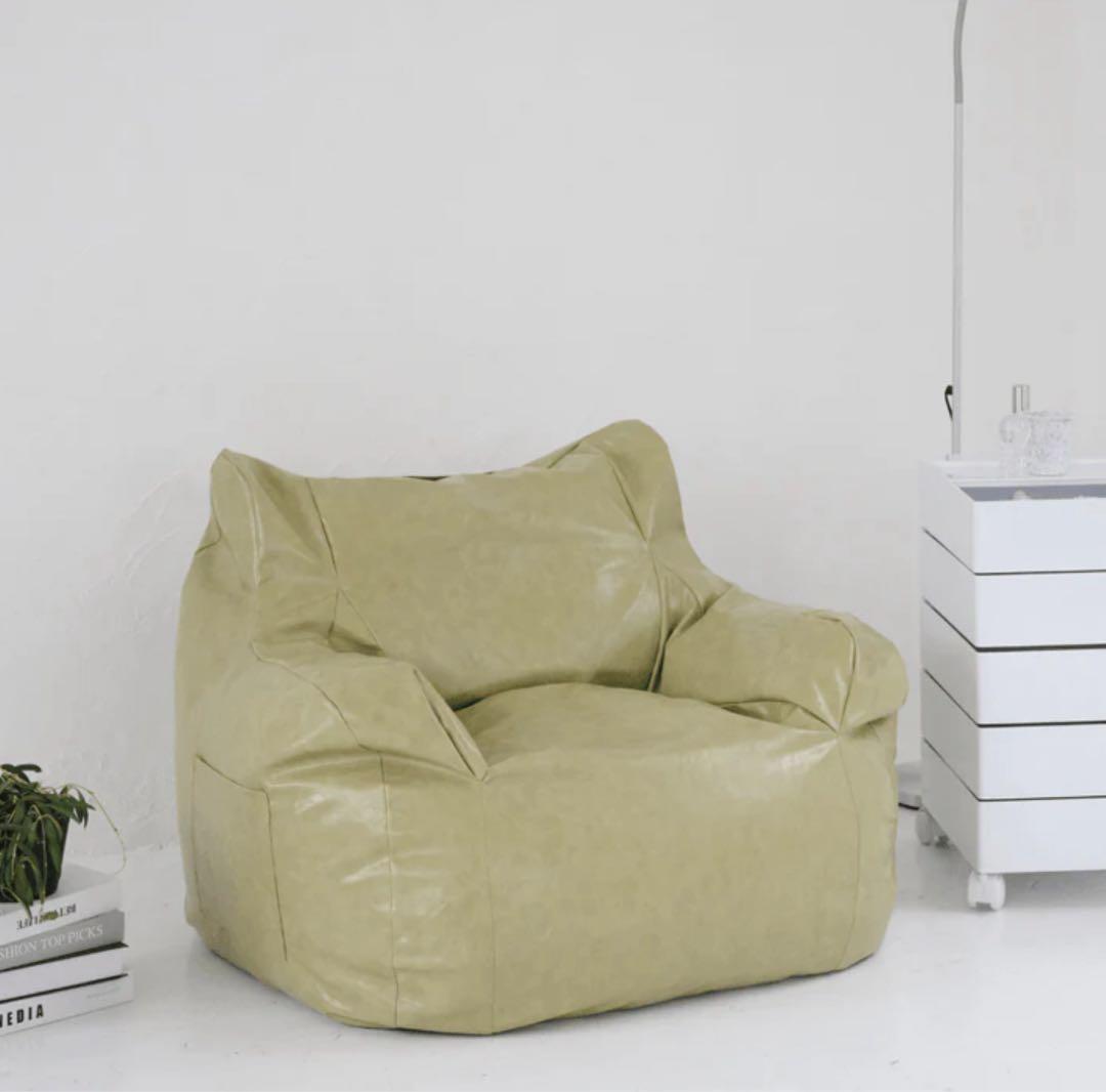 HUGME LOOSY 1人掛けビーズソファ Glossy Pistachio