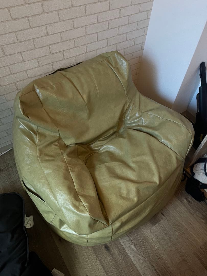 HUGME LOOSY 1人掛けビーズソファ Glossy Pistachio