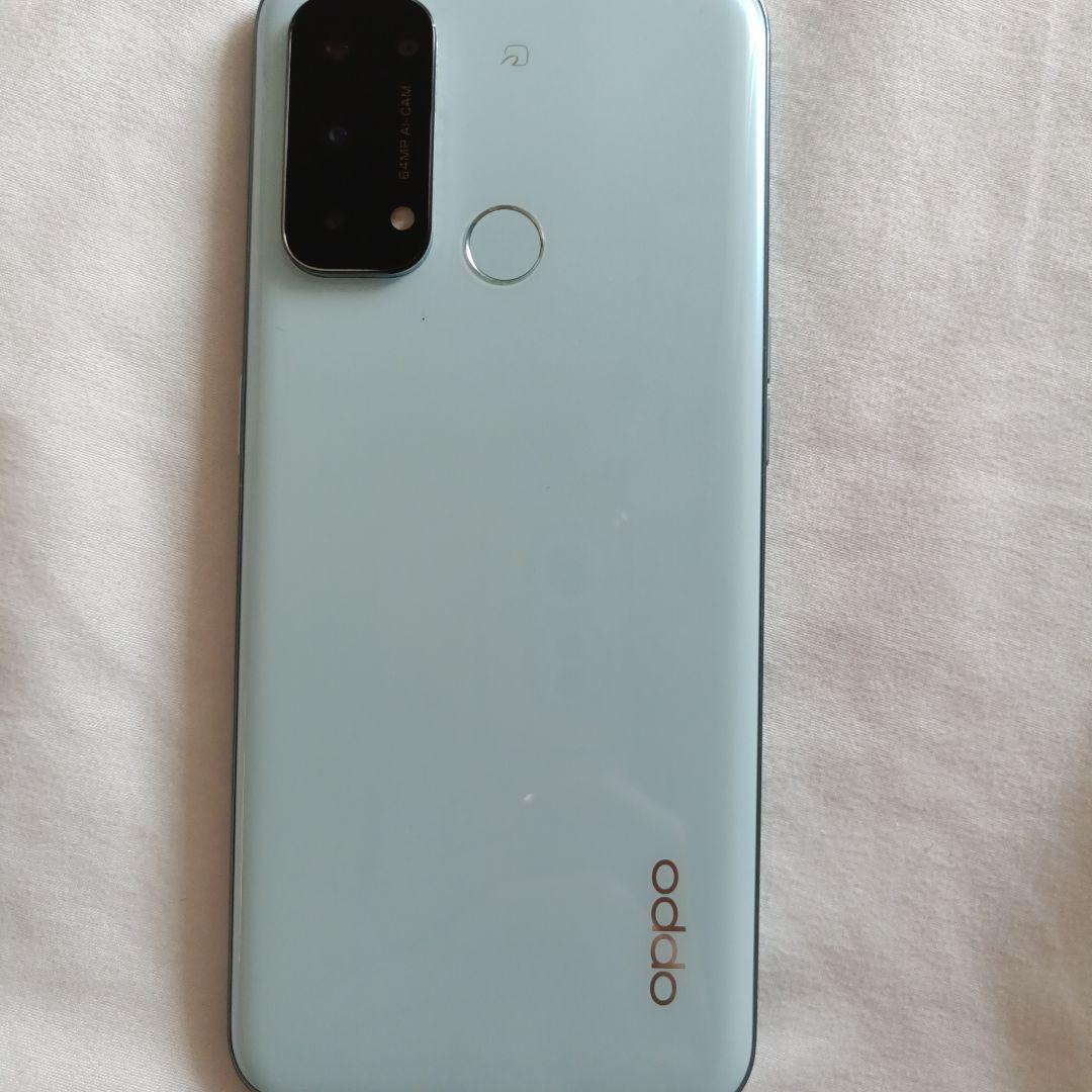 美品 値下げ OPPO Reno5 A 128GB アイスブルー SIMフリー