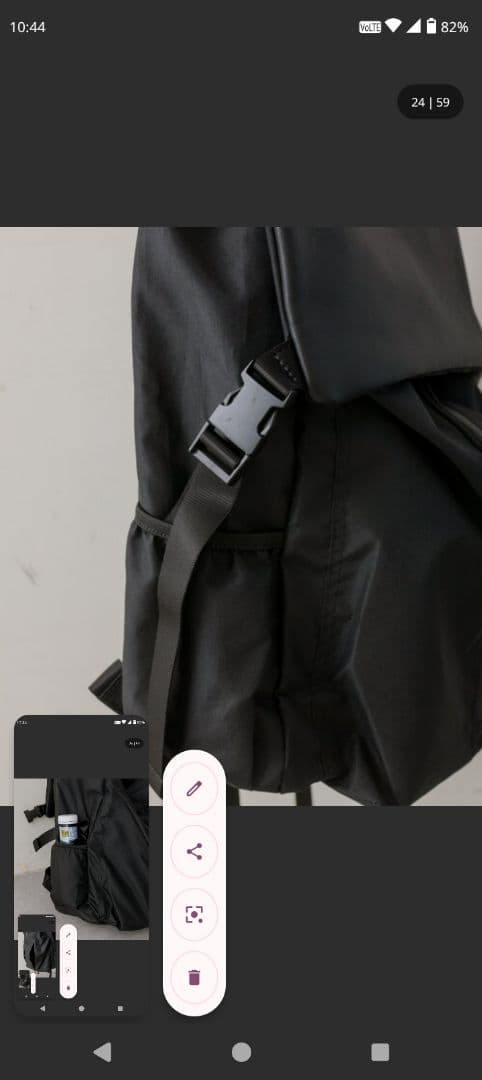 BURLAPOUTFITTER リュックサック ブラック 約16リットル