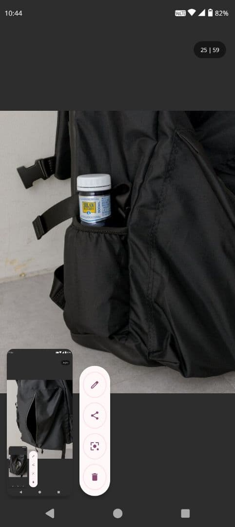 BURLAPOUTFITTER リュックサック ブラック 約16リットル