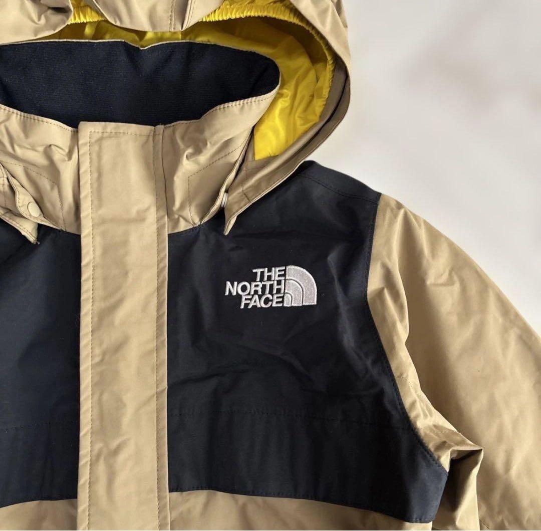ノースフェイス スノーウェア ベージュ×ブラック 110