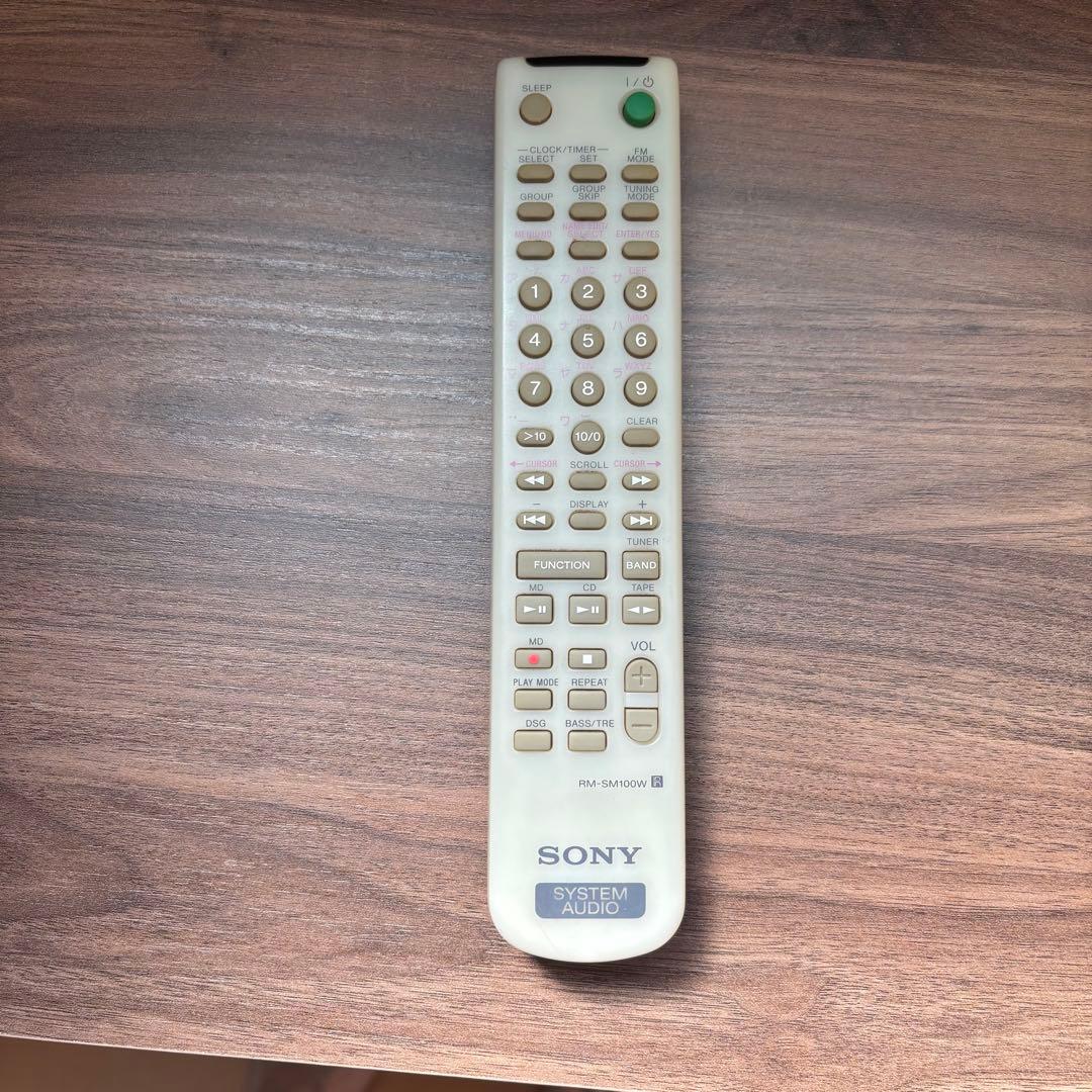 SONY CMT-M333NT　CD MD コンポ　リモコン付き　動作品