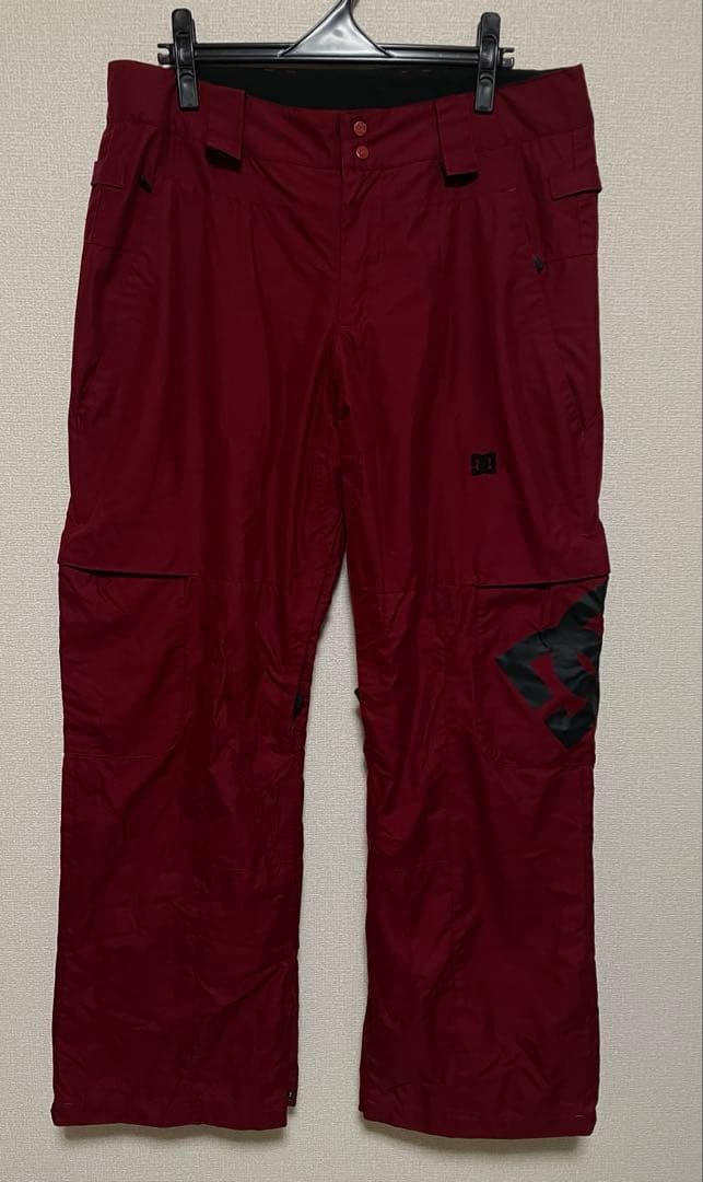 DC スノーボードウェア パーカー ボーダー ブラック ボルドー 上下セット M