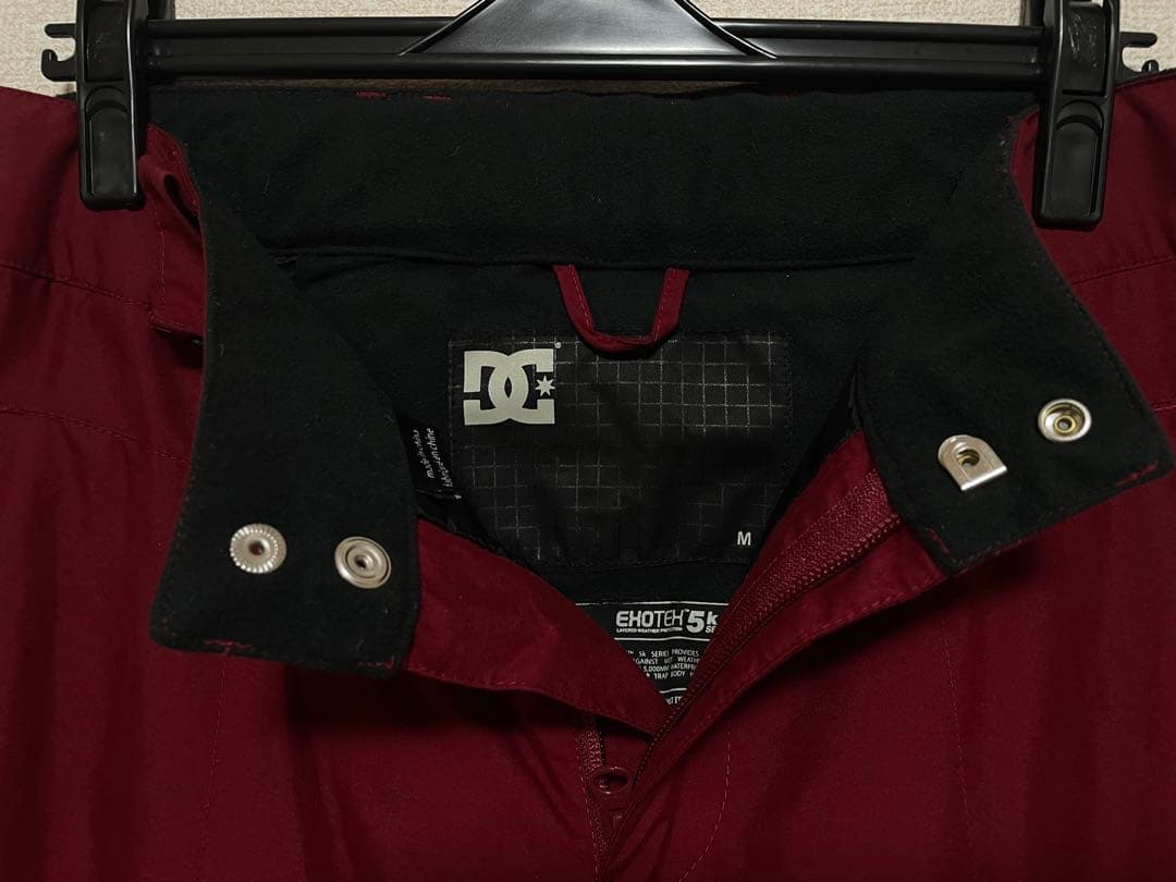 DC スノーボードウェア パーカー ボーダー ブラック ボルドー 上下セット M