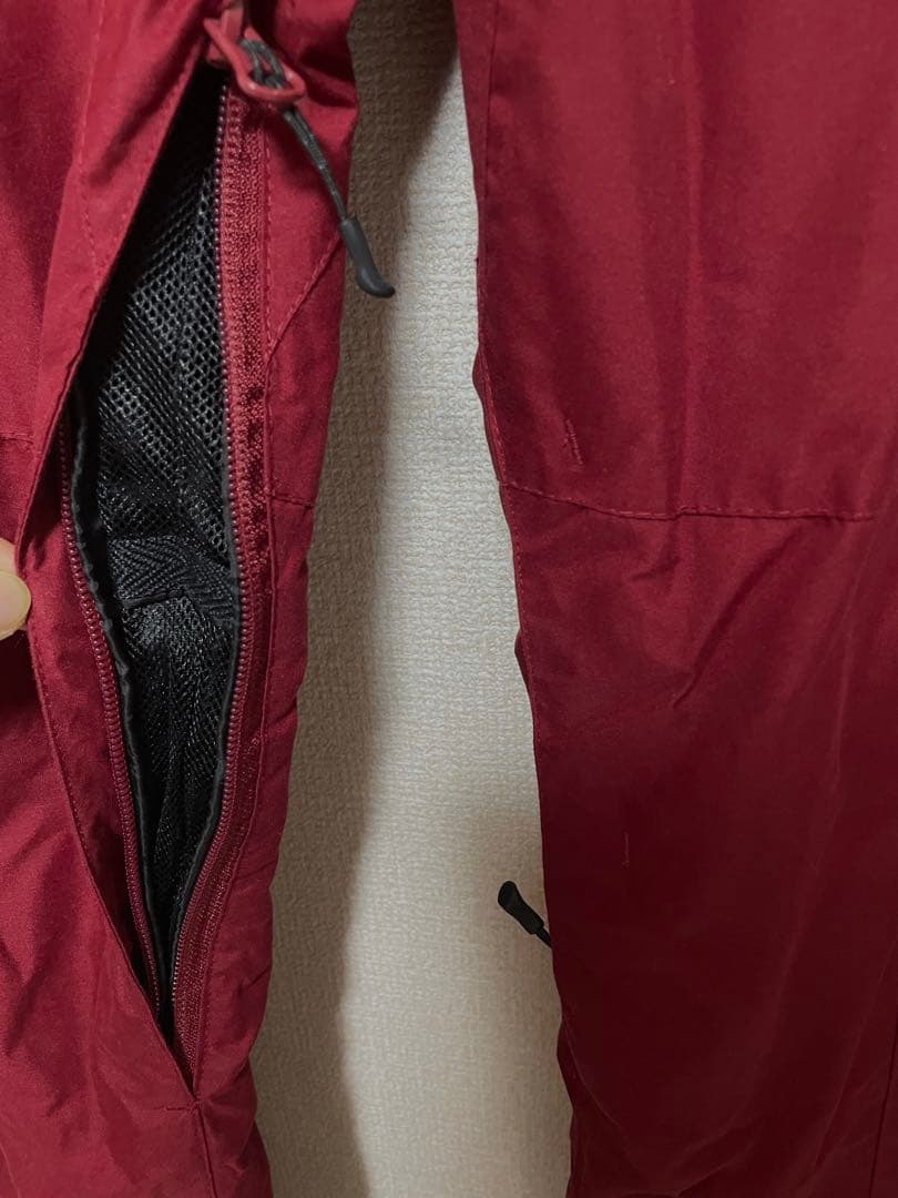 DC スノーボードウェア パーカー ボーダー ブラック ボルドー 上下セット M