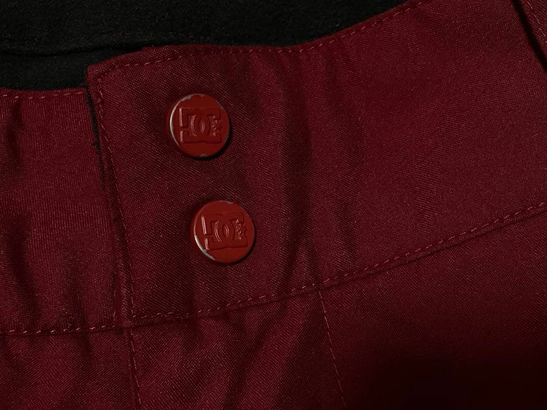 DC スノーボードウェア パーカー ボーダー ブラック ボルドー 上下セット M