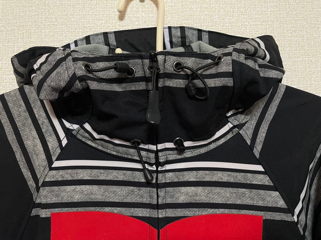 DC スノーボードウェア パーカー ボーダー ブラック ボルドー 上下セット M