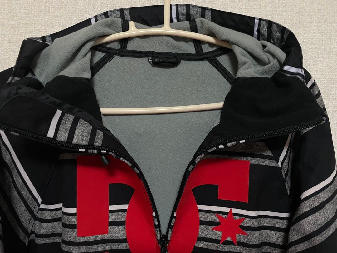 DC スノーボードウェア パーカー ボーダー ブラック ボルドー 上下セット M