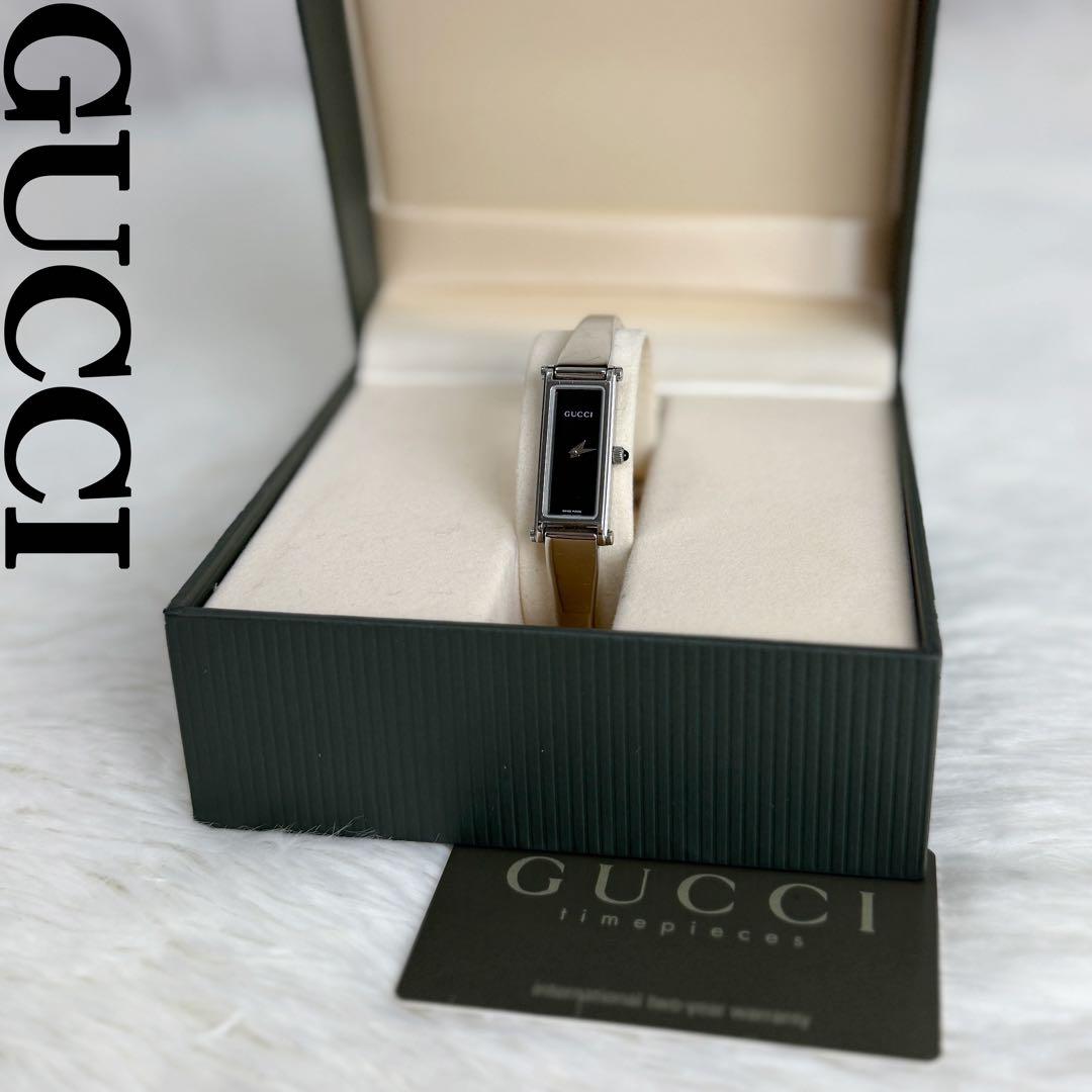 人気♡保存箱付♡GUCCI グッチ ロゴ バングルウォッチ レディース 腕時計