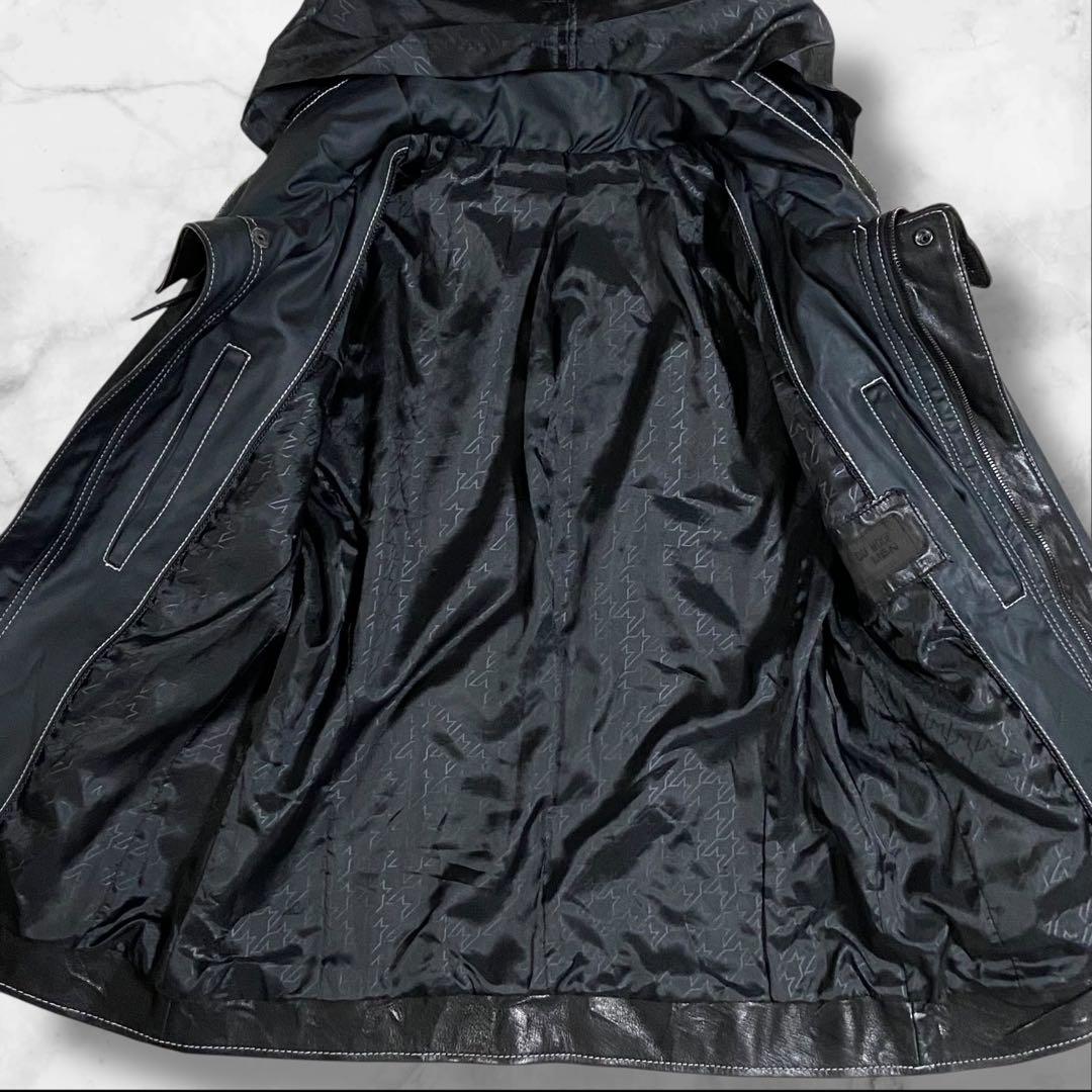 コムサデモードメン レザージャケット ブラック サイズM