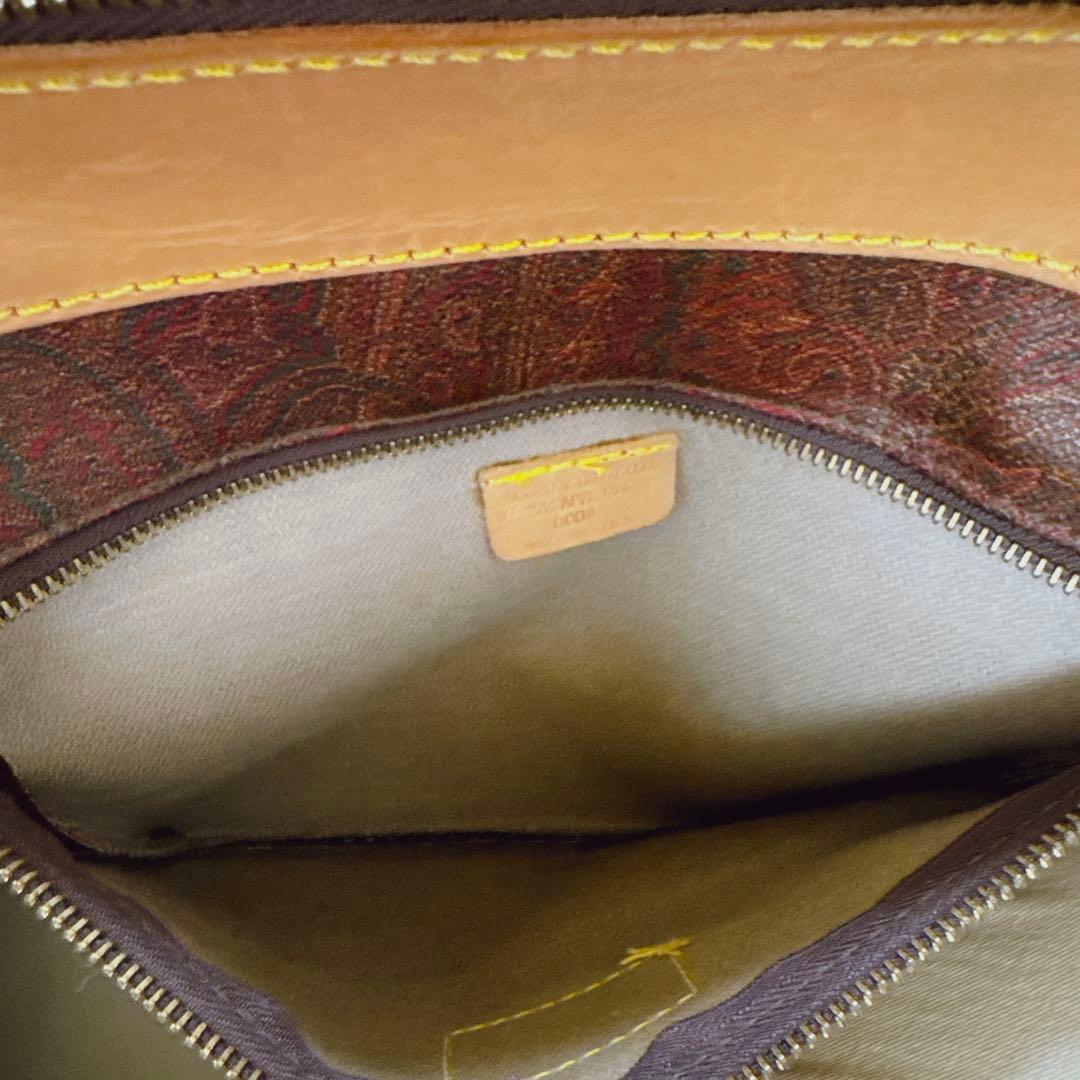 美品　エトロ　ボストンバッグ　2way 大容量　ペイズリー柄　鍵・収納袋付き