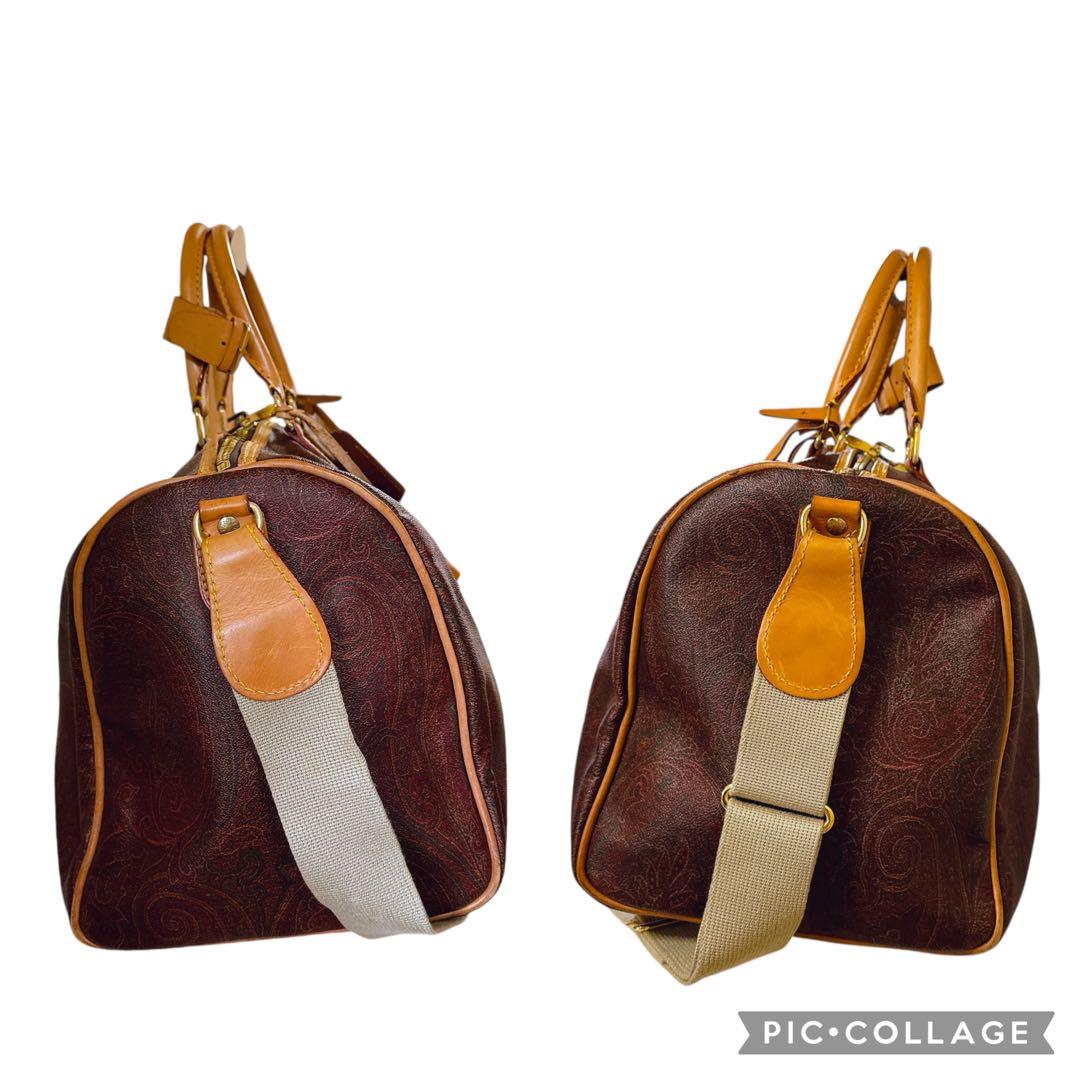 美品　エトロ　ボストンバッグ　2way 大容量　ペイズリー柄　鍵・収納袋付き