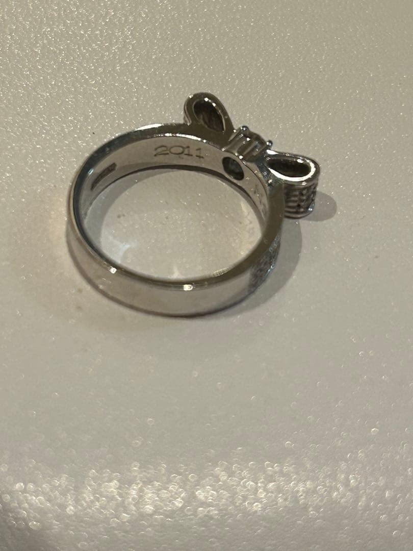 シャネル☆RUBAN WG/DIA0.20CT 2011年婚約指輪☆リボンリング