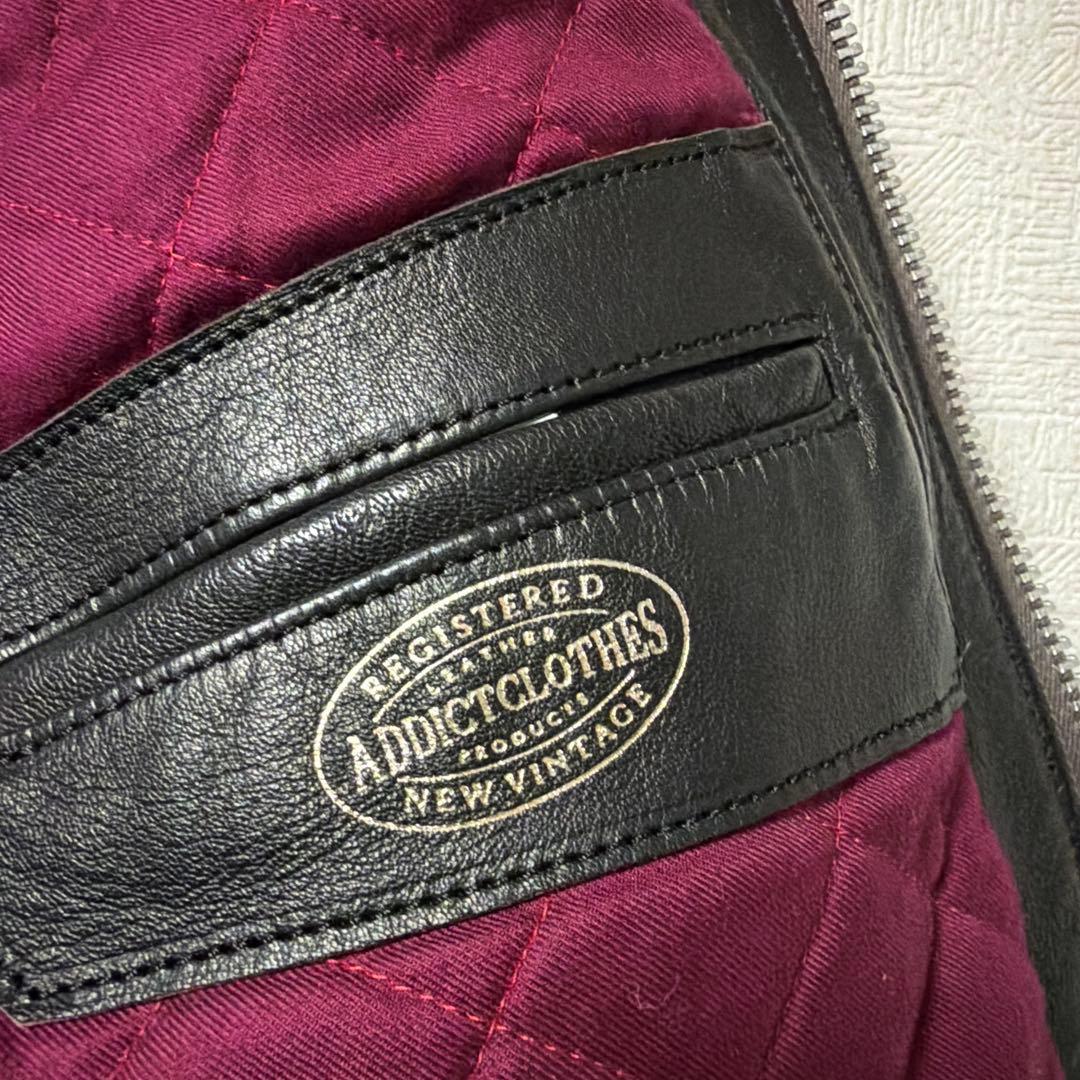 addict clothes AD-01 シープスキン　40 シングルライダース