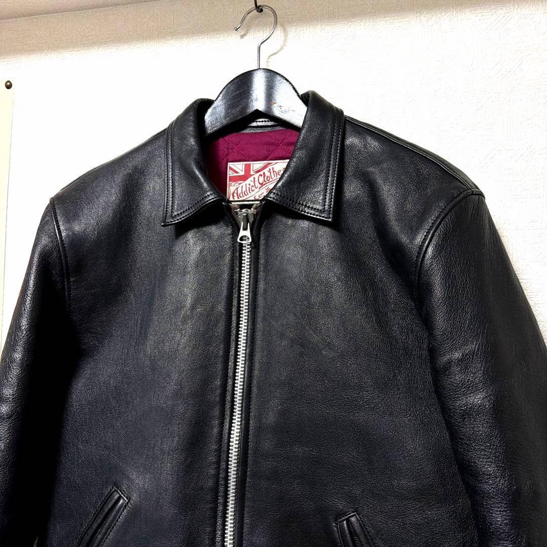 addict clothes AD-01 シープスキン　40 シングルライダース