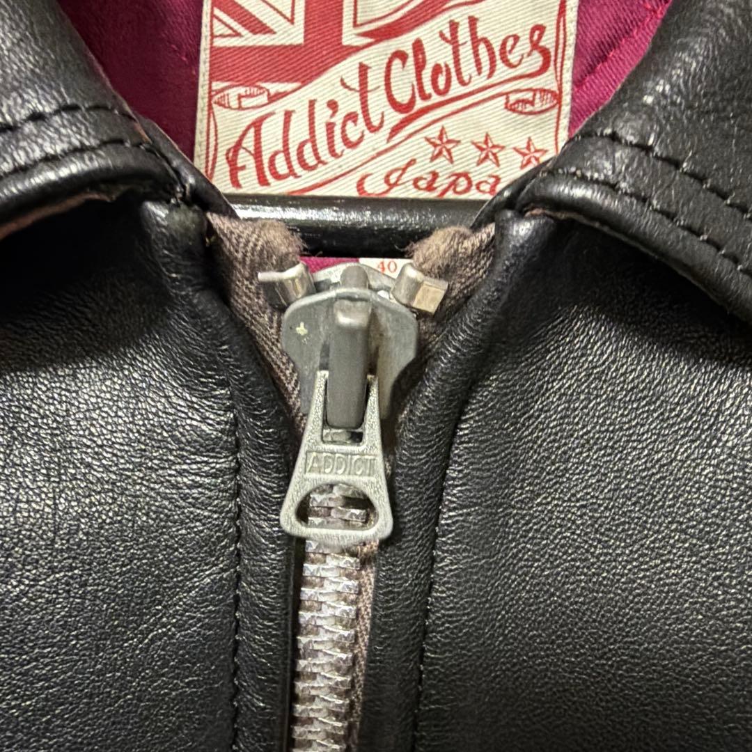 addict clothes AD-01 シープスキン　40 シングルライダース
