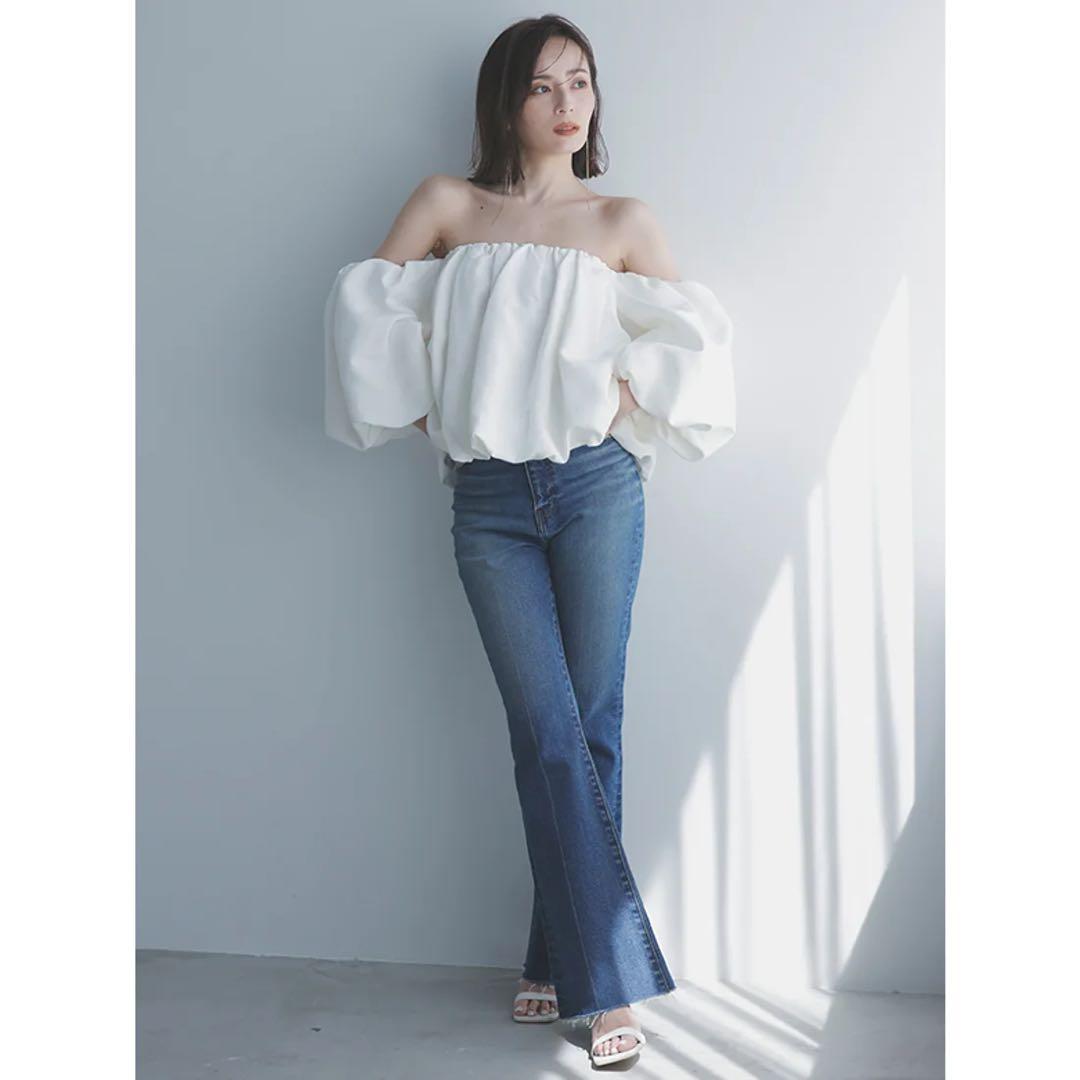 anuans ボリューム　バルーン　トップス　アニュアンス　黒