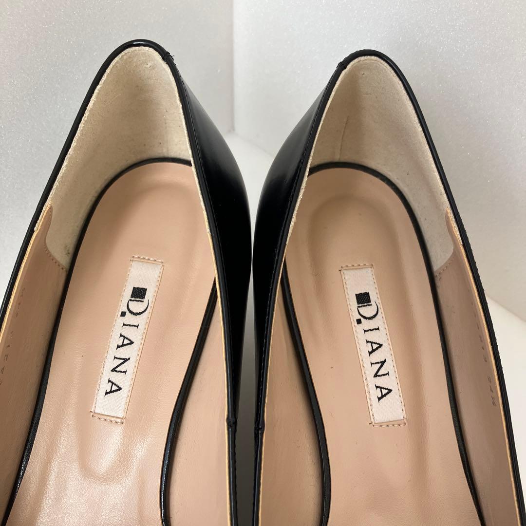 美品⭐︎ DIANA ブラックパンプス ポインテッドトゥ24.5cm