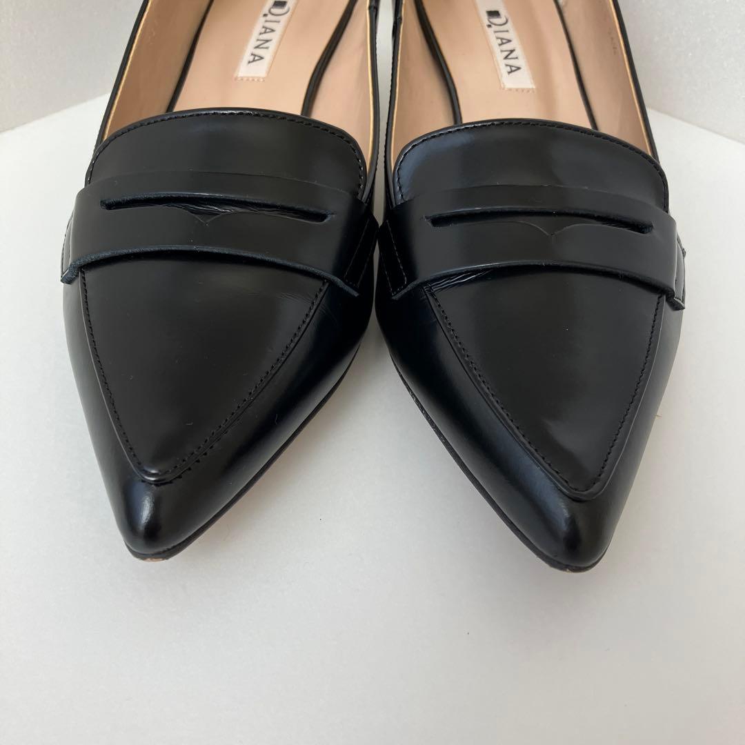美品⭐︎ DIANA ブラックパンプス ポインテッドトゥ24.5cm