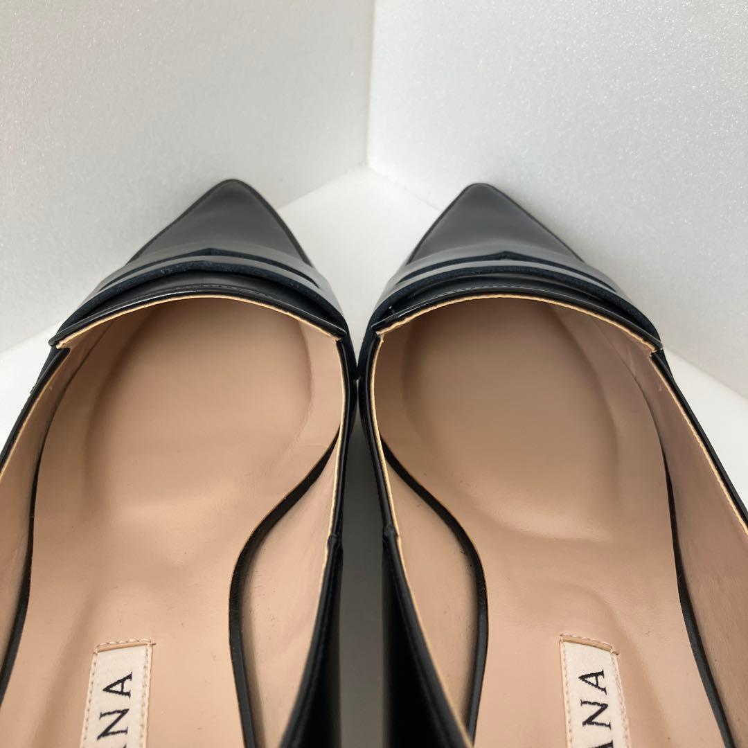 美品⭐︎ DIANA ブラックパンプス ポインテッドトゥ24.5cm