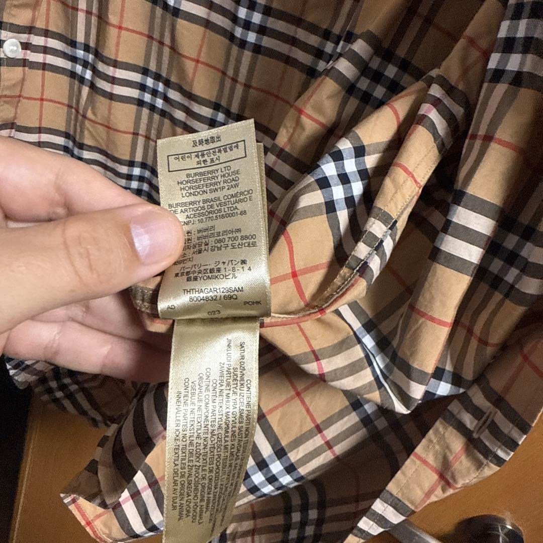 BURBERRY 19SS ニュークラシック ノバチェック 長袖 シャツ XL