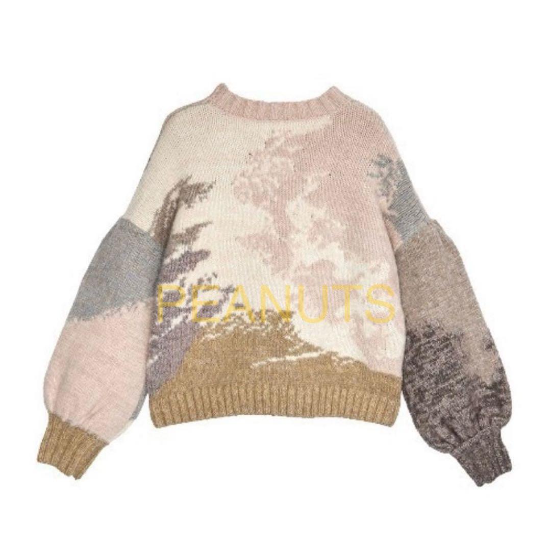 トップス AMERI ANDREA ABSTRACT PAINT KNIT