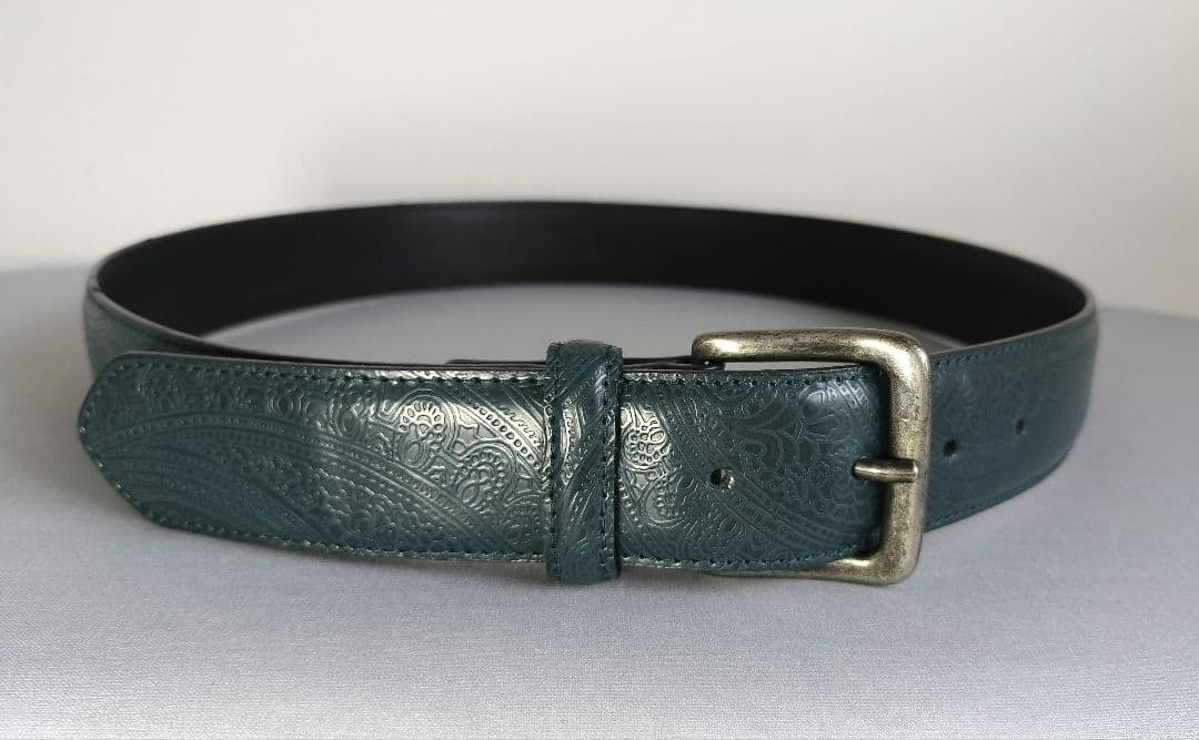 限定値下 DRIES VAN NOTEN emboss leather belt