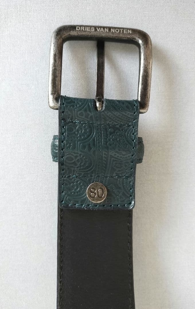 限定値下 DRIES VAN NOTEN emboss leather belt