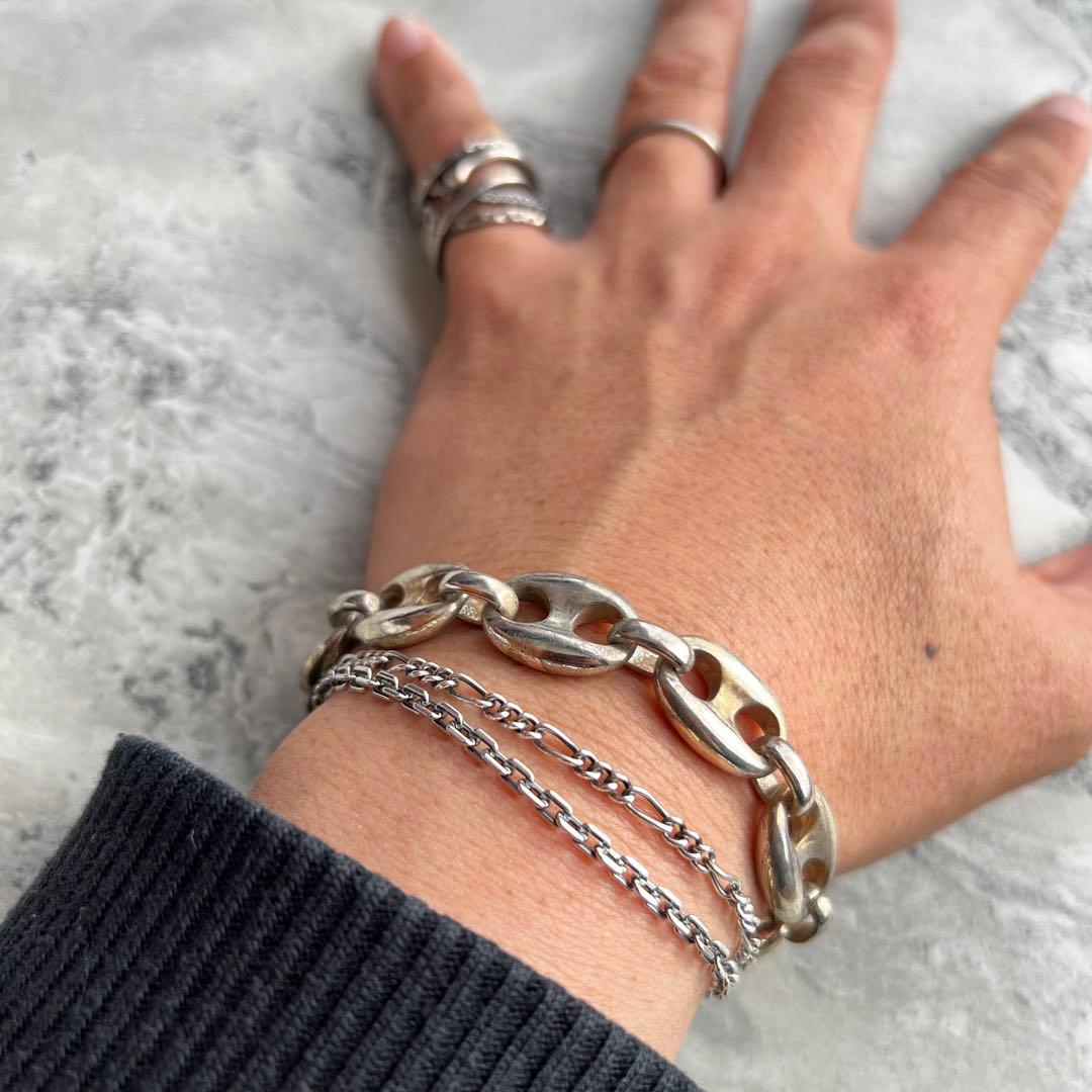 ヴィンテージ メキシコ アンカーチェーン ブレスレット 豚鼻 ジュエリー