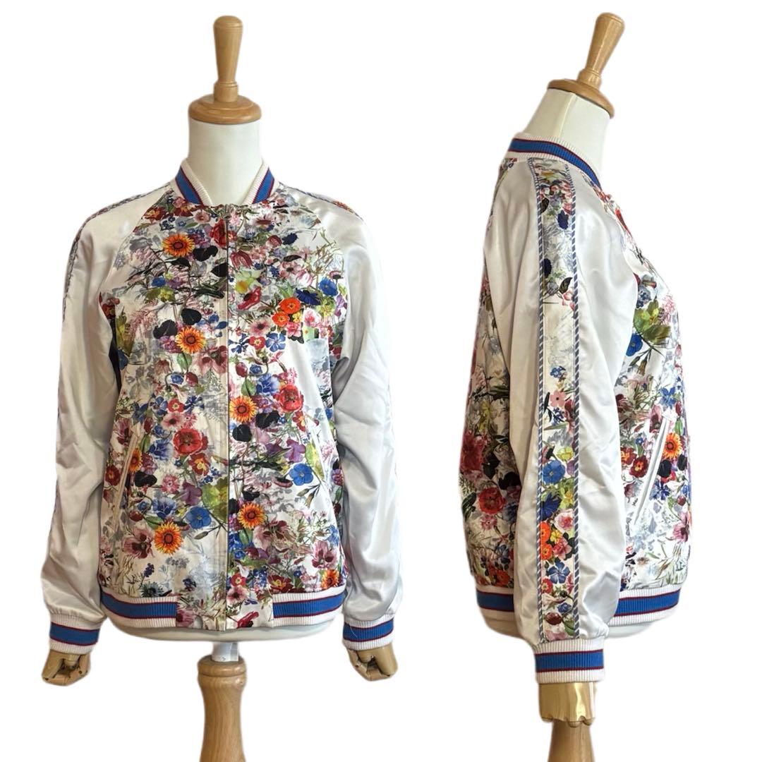 【AVIE】 フラワープリント スカジャン