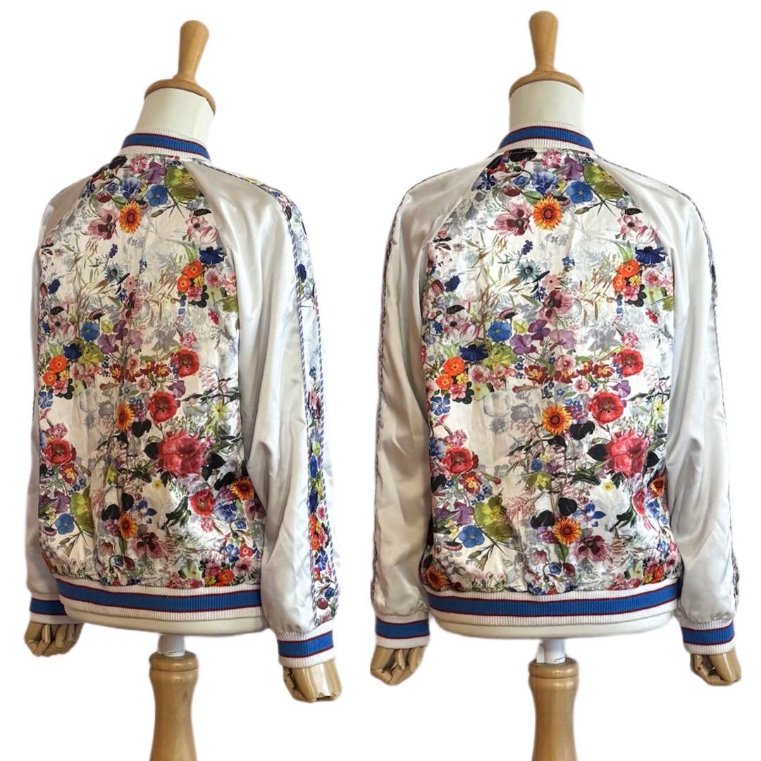 【AVIE】 フラワープリント スカジャン