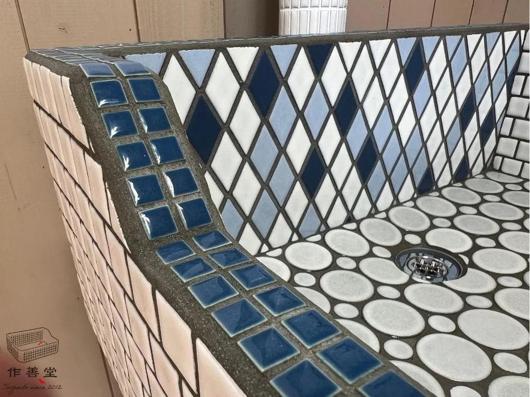 作善堂タイルシンク流し台　ガーデンパン　ガーデンシンク　ライトＳＳ　5046