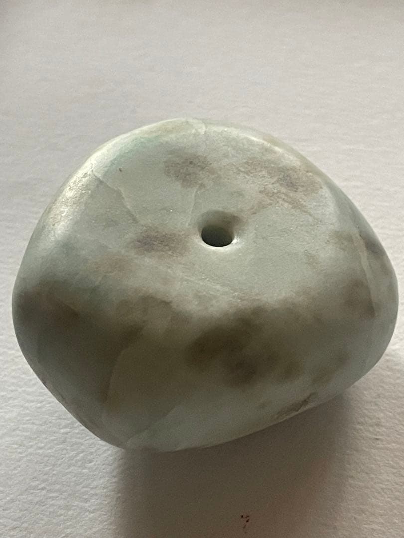 縄文期 翡翠製 緒締め玉形大珠　出土品　糸魚川翡翠