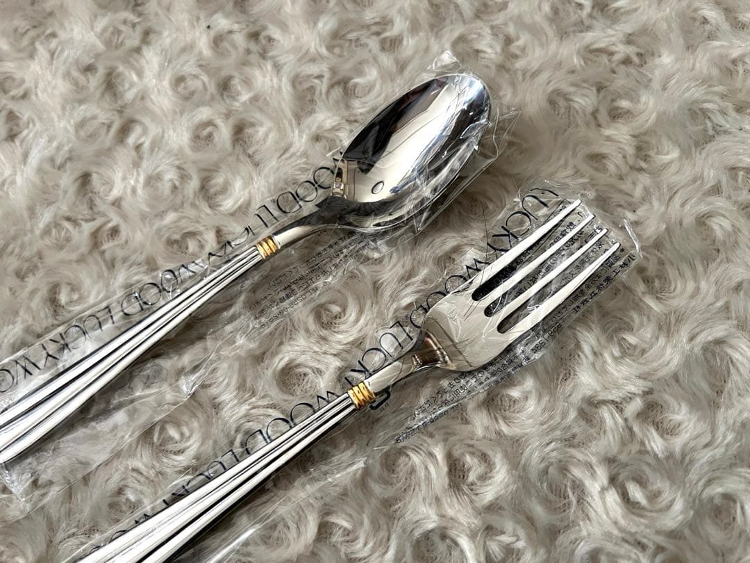 ラッキーウッド カトラリーセット　サントラル（金彩）ディナーセット〈25本〉