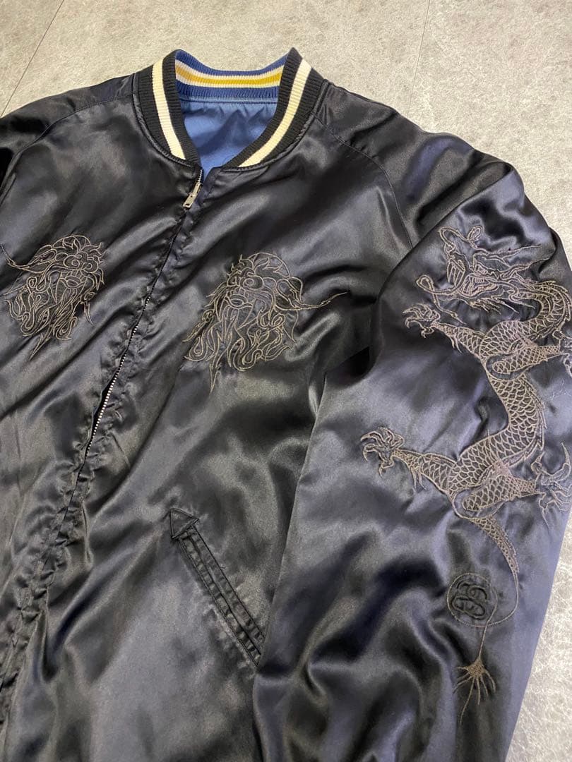 超レア old stussy スカジャン リバーシブル XL