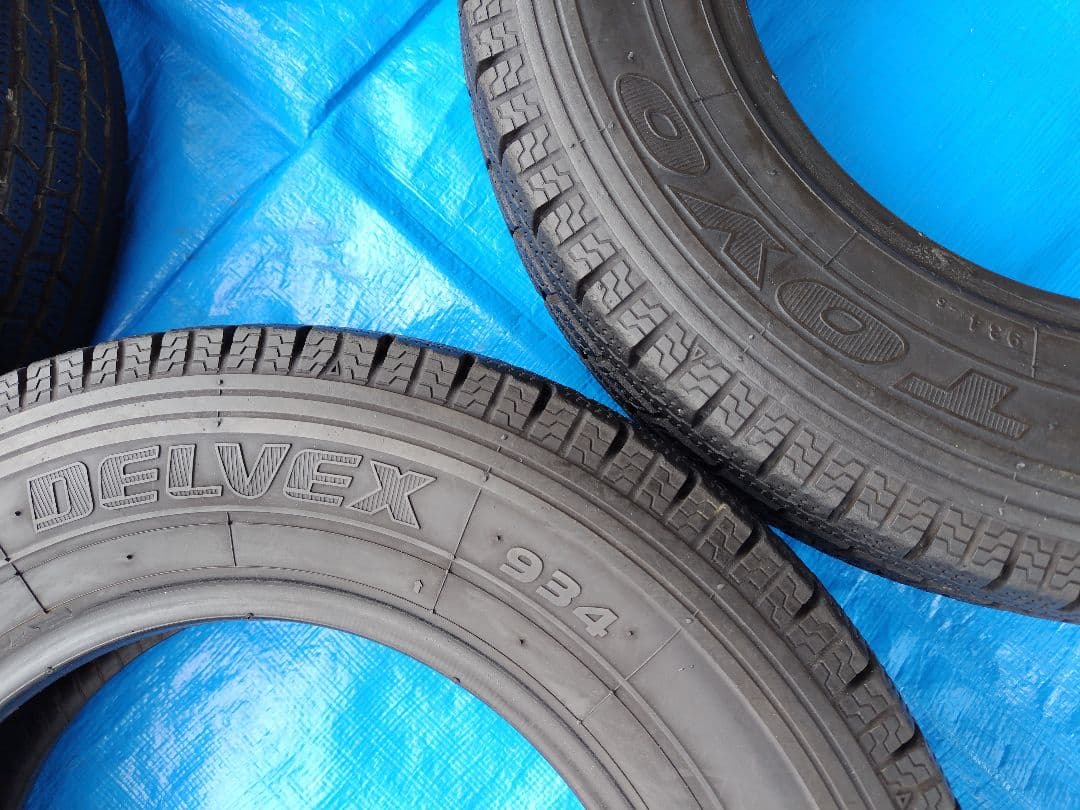 145/80R12・LT【1/2】軽トラ用スタッドレス・鉄ホイール付、２本分割