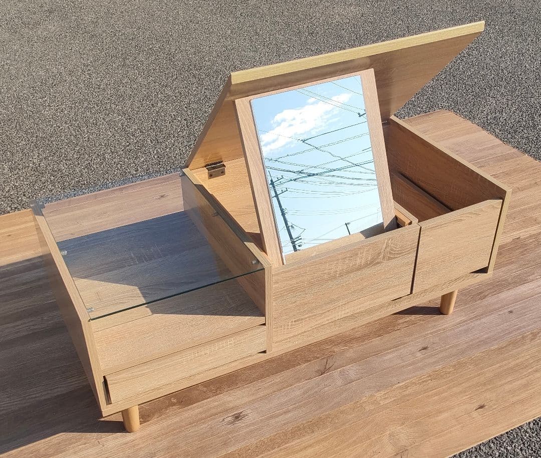 LOWYA ロウヤ ドレッサーテーブル リビングテーブル ローテーブル 鏡台