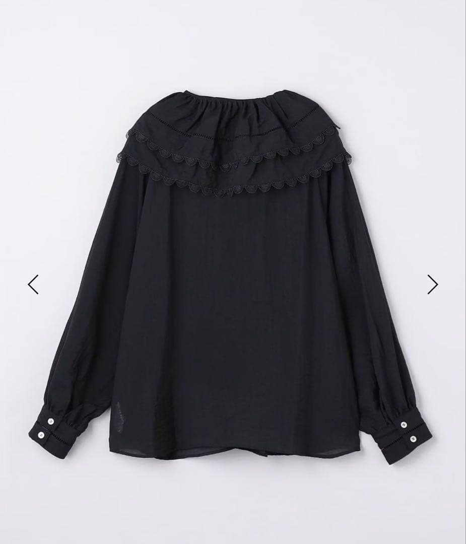 ＜dahl’ia＞ビッグフリルカラー シャツ