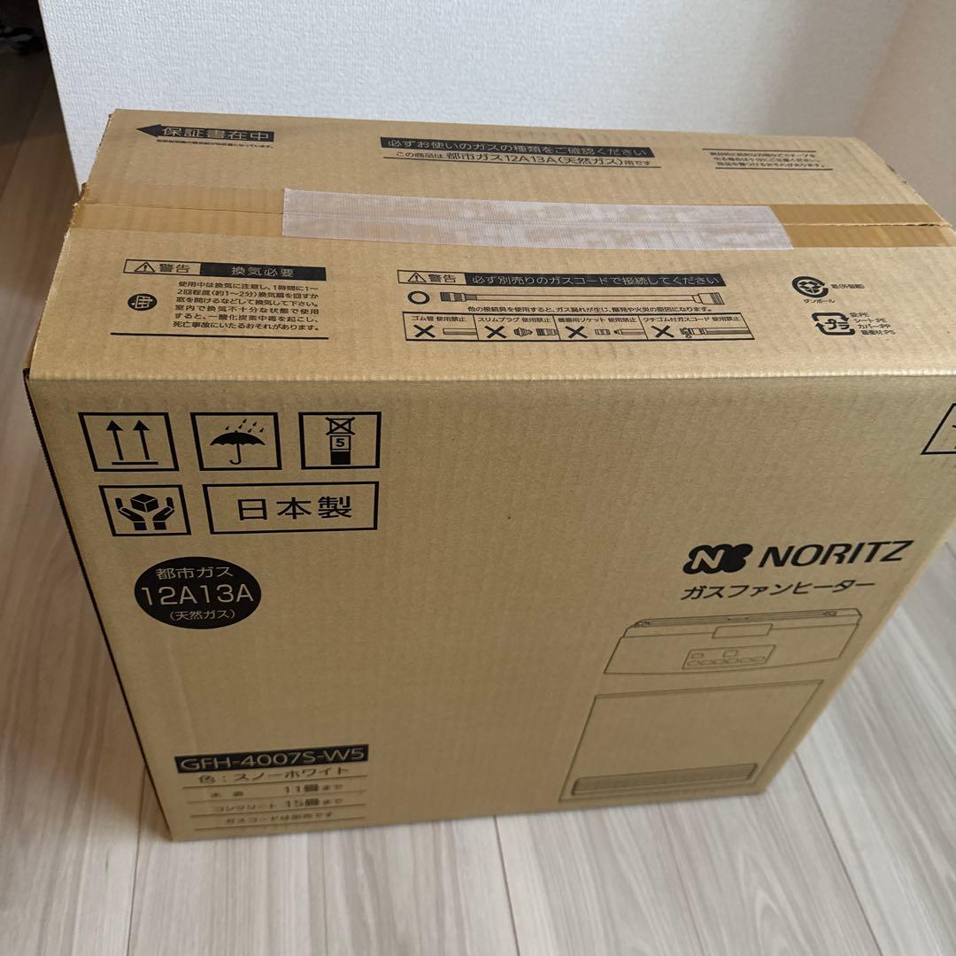 【極美品】ノーリツ　ガスファンヒーター　GFH-4007S-W5 都市ガス