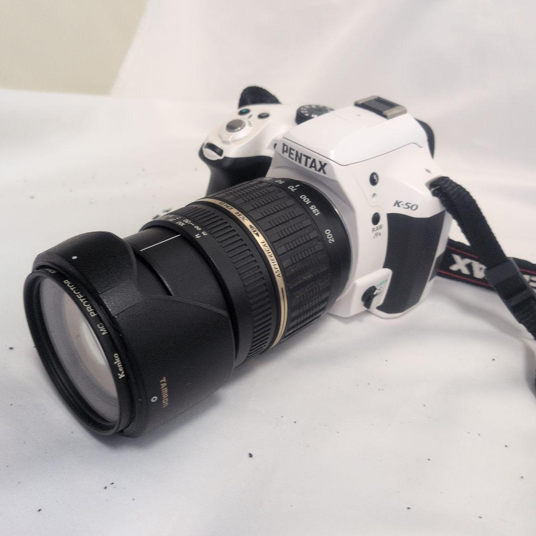 D*7様 デジタル一眼レフカメラ　ペンタックス K50 ホワイト レンズ付き 1